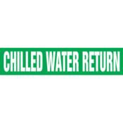 Self-Stick Pipe Markers, Chilled Water Return